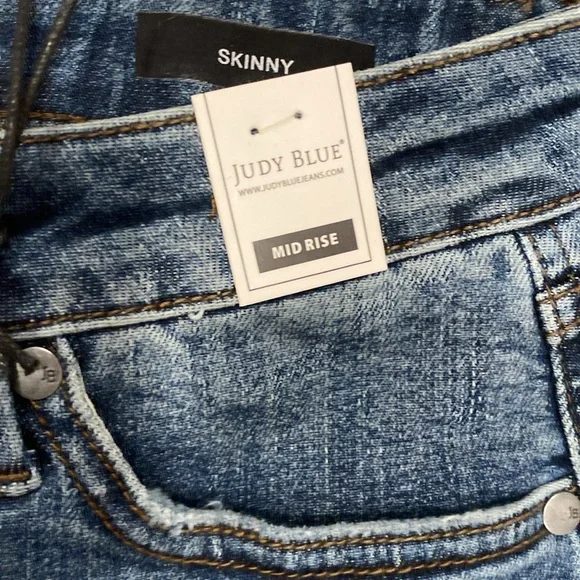 Tummy control Judy Blue mid rise destroy skinny 88798 - Picture 2 of 3